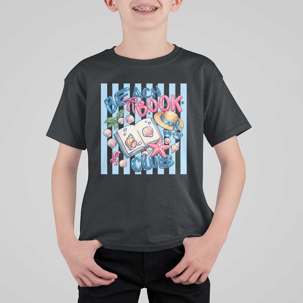 Beach Book Club T Shirt For Kid Bookworm Summer Vacation Graphic