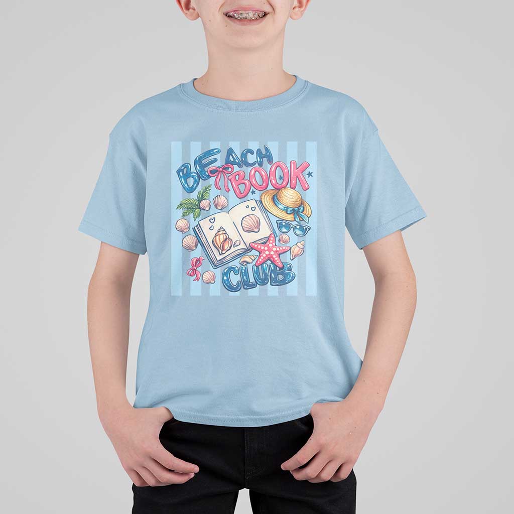 Beach Book Club T Shirt For Kid Bookworm Summer Vacation Graphic