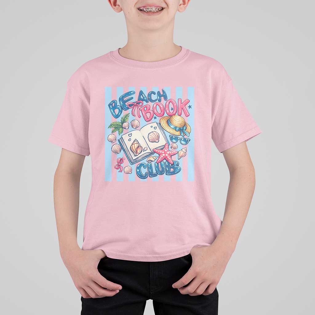 Beach Book Club T Shirt For Kid Bookworm Summer Vacation Graphic