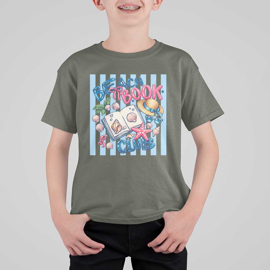 Beach Book Club T Shirt For Kid Bookworm Summer Vacation Graphic