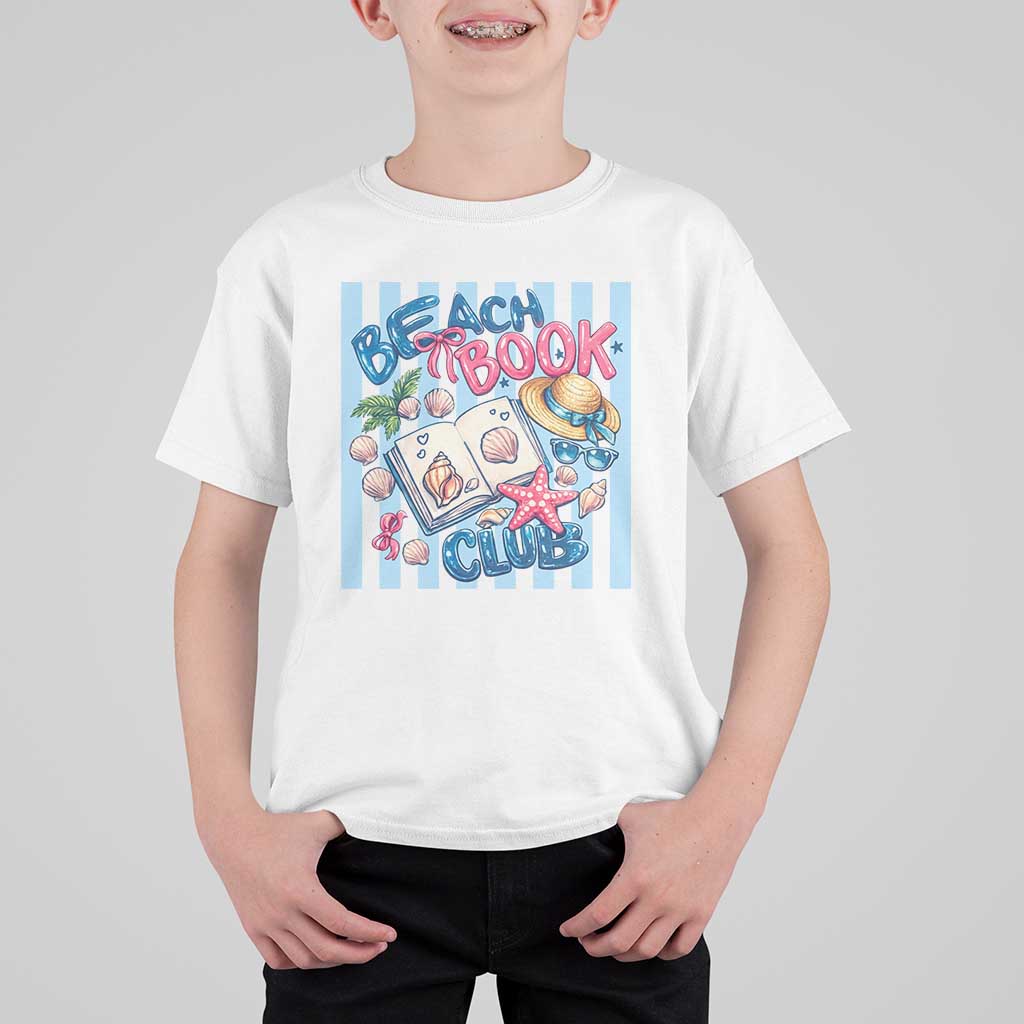 Beach Book Club T Shirt For Kid Bookworm Summer Vacation Graphic