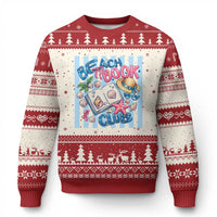 Beach Book Club Ugly Christmas Sweater Bookworm Summer Vacation Graphic