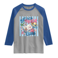 Beach Book Club Raglan Shirt Bookworm Summer Vacation Graphic
