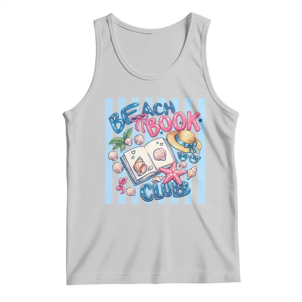 Beach Book Club Tank Top Bookworm Summer Vacation Graphic