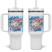 Beach Book Club Tumbler With Handle Bookworm Summer Vacation Graphic