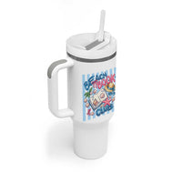 Beach Book Club Tumbler With Handle Bookworm Summer Vacation Graphic