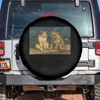 Funny Smoking Cat Spare Tire Cover Meme Cool Kitten With Cigarette