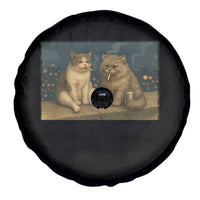 Funny Smoking Cat Spare Tire Cover Meme Cool Kitten With Cigarette