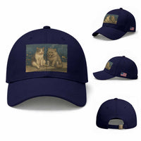 Funny Smoking Cat Baseball Cap Meme Cool Kitten With Cigarette