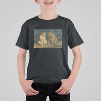 Funny Smoking Cat T Shirt For Kid Meme Cool Kitten With Cigarette