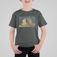 Funny Smoking Cat T Shirt For Kid Meme Cool Kitten With Cigarette