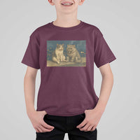 Funny Smoking Cat T Shirt For Kid Meme Cool Kitten With Cigarette
