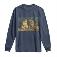 Funny Smoking Cat Long Sleeve Shirt Meme Cool Kitten With Cigarette