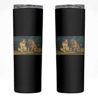 Funny Smoking Cat Skinny Tumbler Meme Cool Kitten With Cigarette