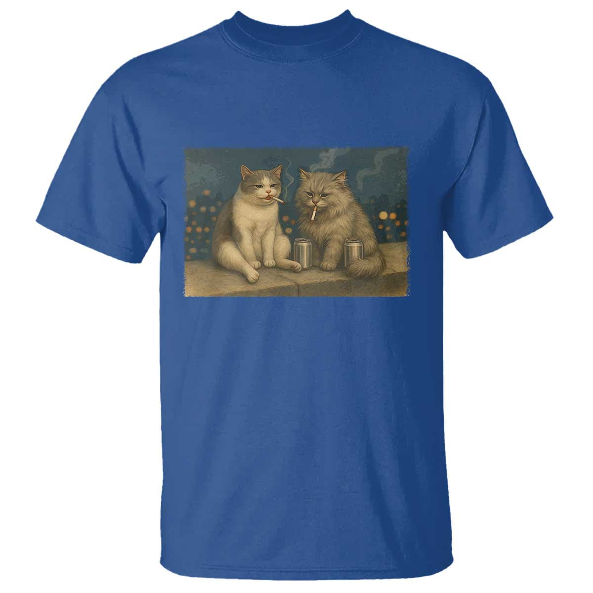 Funny Smoking Cat T Shirt Meme Cool Kitten With Cigarette
