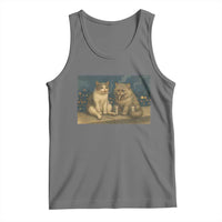 Funny Smoking Cat Tank Top Meme Cool Kitten With Cigarette