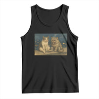 Funny Smoking Cat Tank Top Meme Cool Kitten With Cigarette