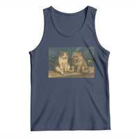 Funny Smoking Cat Tank Top Meme Cool Kitten With Cigarette