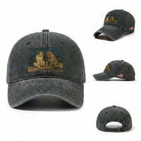 Funny Smoking Cat Washed Cotton Baseball Cap Meme Cool Kitten With Cigarette