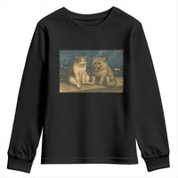 Funny Smoking Cat Youth Sweatshirt Meme Cool Kitten With Cigarette