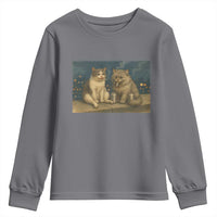 Funny Smoking Cat Youth Sweatshirt Meme Cool Kitten With Cigarette