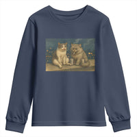 Funny Smoking Cat Youth Sweatshirt Meme Cool Kitten With Cigarette