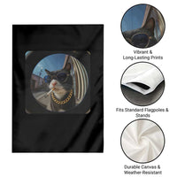 Smoking Cat Garden Flag Meme Funny Cool Kitten - Wonder Print Shop