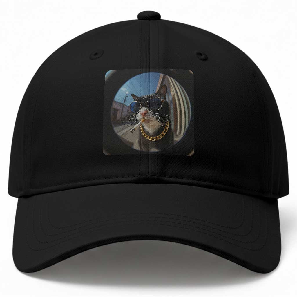 Smoking Cat Baseball Cap Meme Funny Cool Kitten