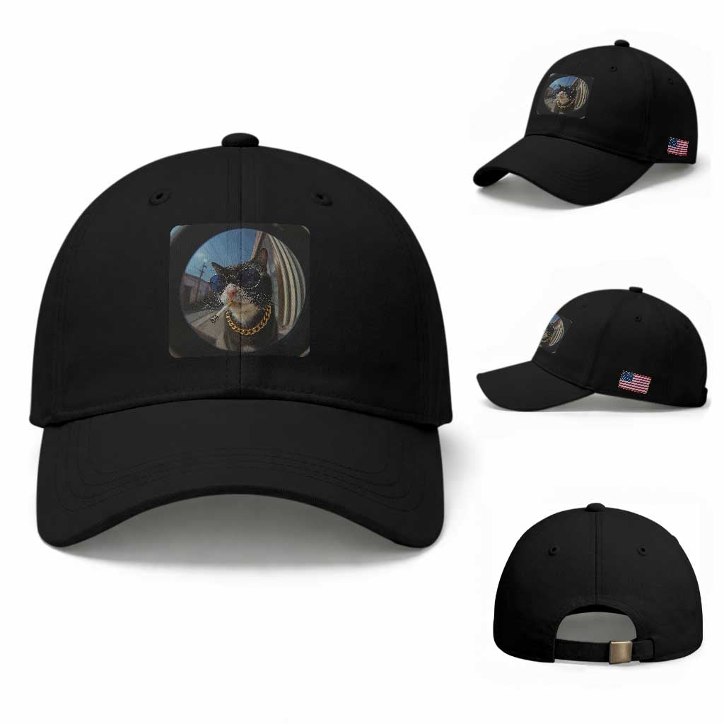 Smoking Cat Baseball Cap Meme Funny Cool Kitten