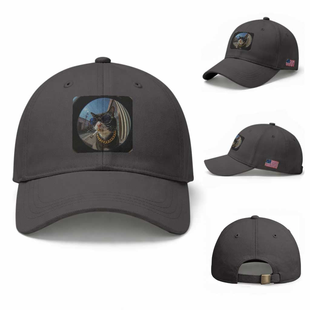 Smoking Cat Baseball Cap Meme Funny Cool Kitten