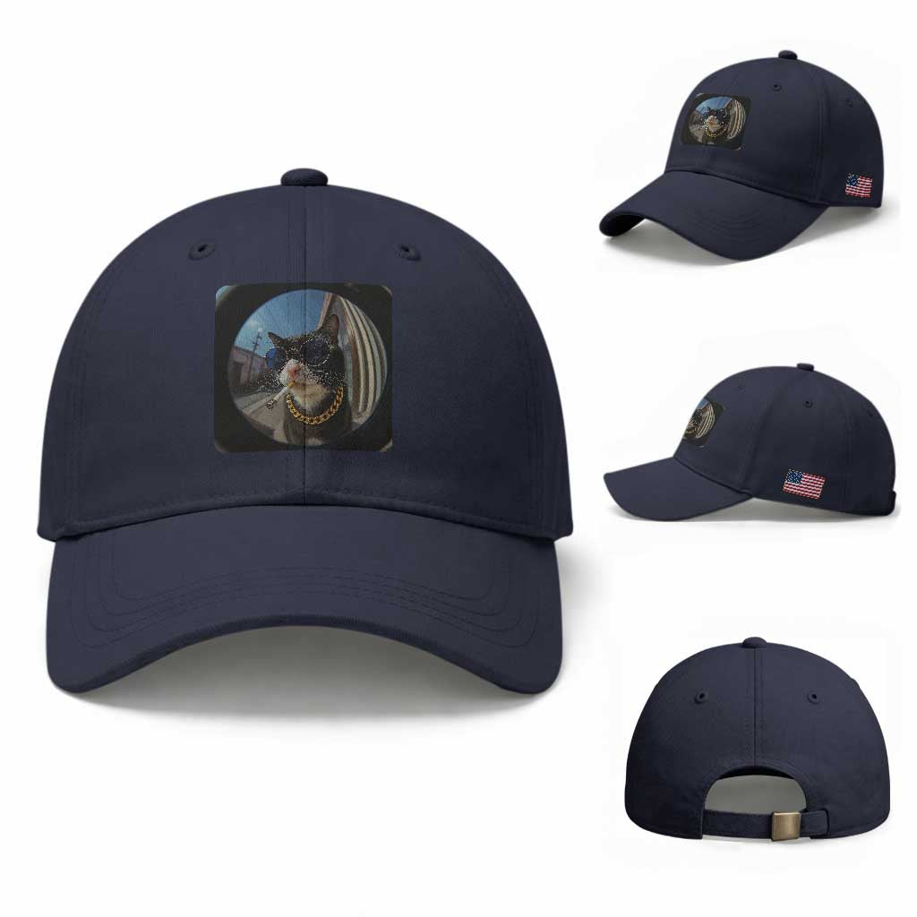 Smoking Cat Baseball Cap Meme Funny Cool Kitten