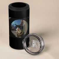 Smoking Cat 4 in 1 Can Cooler Tumbler Meme Funny Cool Kitten