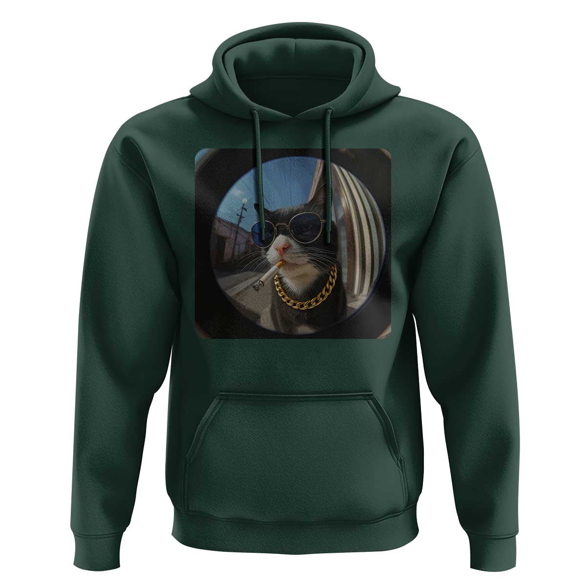 Smoking Cat Hoodie Meme Funny Cool Kitten - Wonder Print Shop