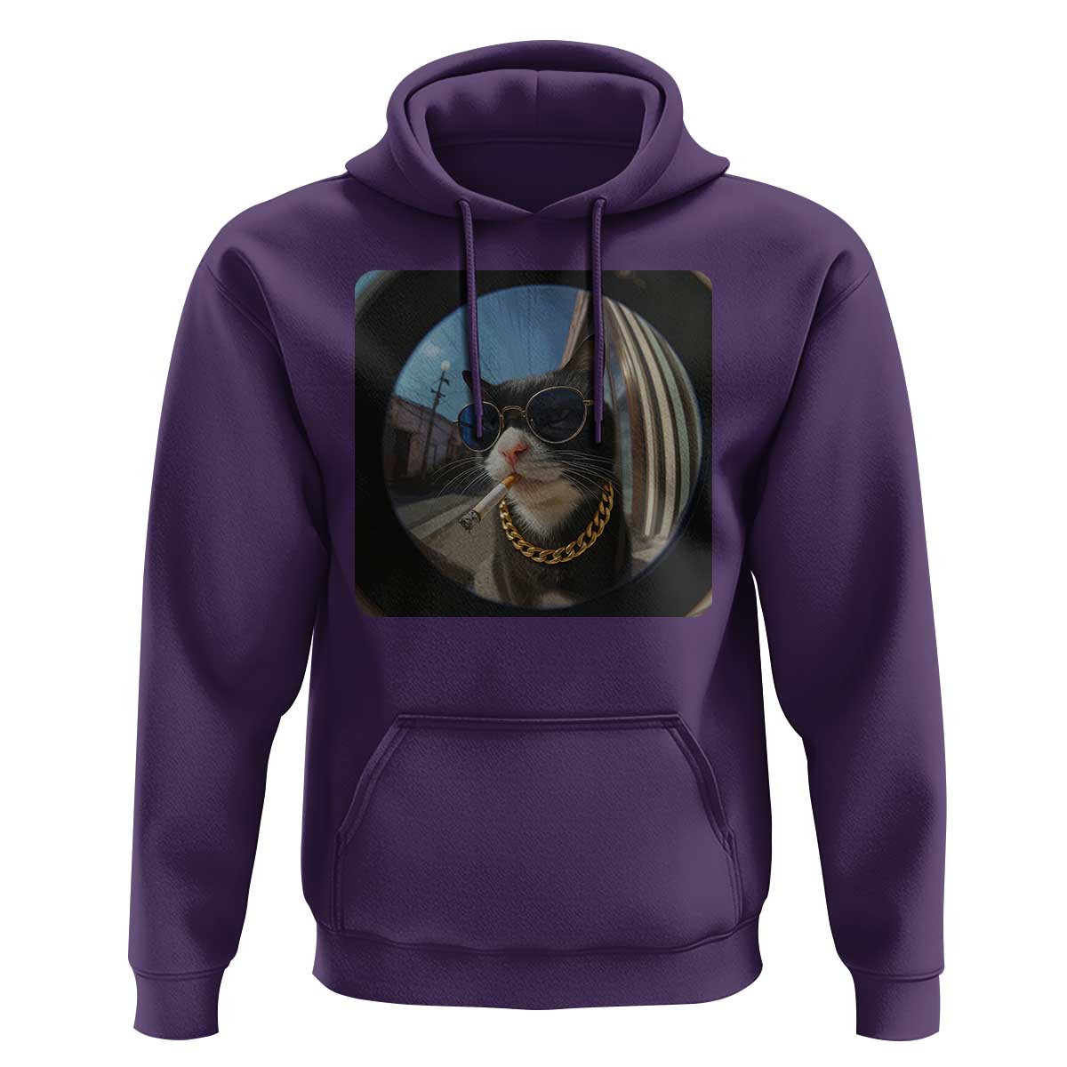 Smoking Cat Hoodie Meme Funny Cool Kitten - Wonder Print Shop