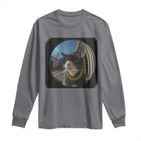 Smoking Cat Long Sleeve Shirt Meme Funny Cool Kitten - Wonder Print Shop
