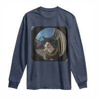 Smoking Cat Long Sleeve Shirt Meme Funny Cool Kitten - Wonder Print Shop