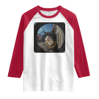 Smoking Cat Raglan Shirt Meme Funny Cool Kitten - Wonder Print Shop