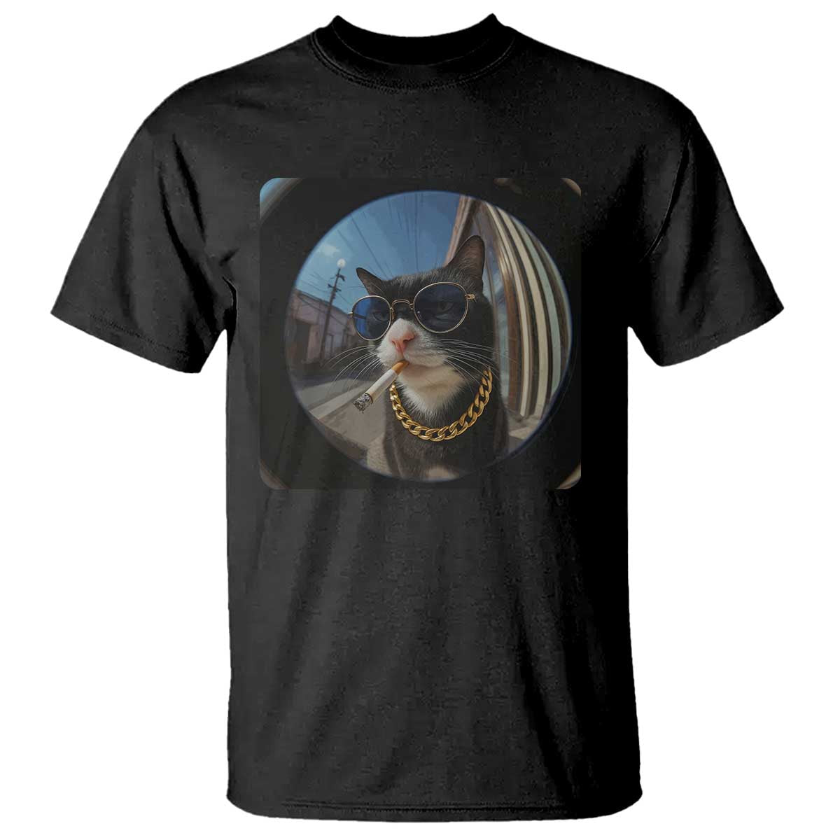 Smoking Cat T Shirt Meme Funny Cool Kitten - Wonder Print Shop