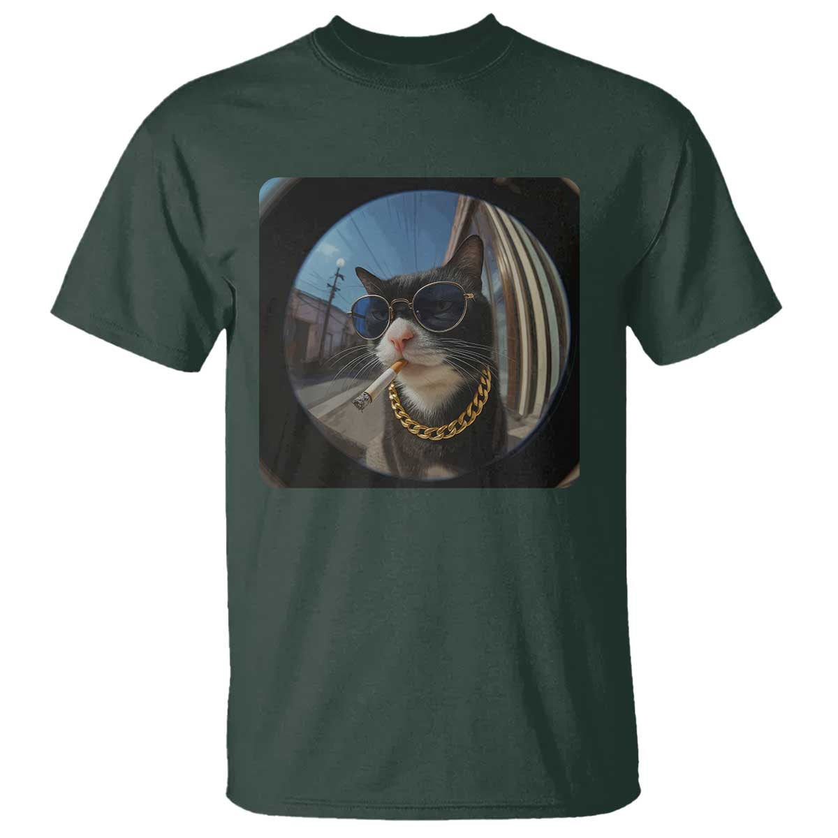 Smoking Cat T Shirt Meme Funny Cool Kitten - Wonder Print Shop