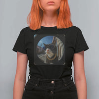 Smoking Cat T Shirt For Women Meme Funny Cool Kitten - Wonder Print Shop