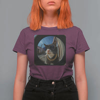 Smoking Cat T Shirt For Women Meme Funny Cool Kitten - Wonder Print Shop