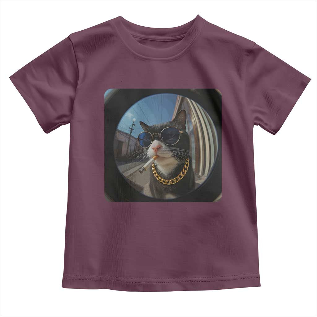 Smoking Cat Toddler T Shirt Meme Funny Cool Kitten - Wonder Print Shop