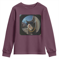 Smoking Cat Youth Sweatshirt Meme Funny Cool Kitten - Wonder Print Shop