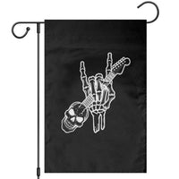 Rock N Roll Garden Flag Skeleton Hand Playing Guitar Heavy Metal Music - Wonder Print Shop