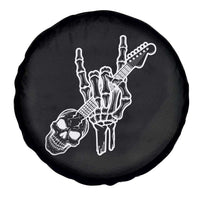 Rock N Roll Spare Tire Cover Skeleton Hand Playing Guitar Heavy Metal Music - Wonder Print Shop