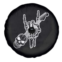 Rock N Roll Spare Tire Cover Skeleton Hand Playing Guitar Heavy Metal Music - Wonder Print Shop