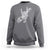 Rock N Roll Sweatshirt Skeleton Hand Playing Guitar Heavy Metal Music - Wonder Print Shop