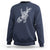 Rock N Roll Sweatshirt Skeleton Hand Playing Guitar Heavy Metal Music - Wonder Print Shop