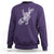 Rock N Roll Sweatshirt Skeleton Hand Playing Guitar Heavy Metal Music - Wonder Print Shop
