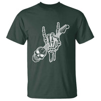 Rock N Roll T Shirt Skeleton Hand Playing Guitar Heavy Metal Music - Wonder Print Shop